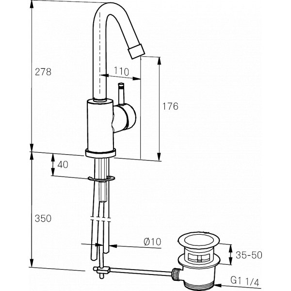 Mora Izzy Med lyftventil - Krom, utan lyftventil Mora Izzy Med lyftventil - Krom, utan lyftventil