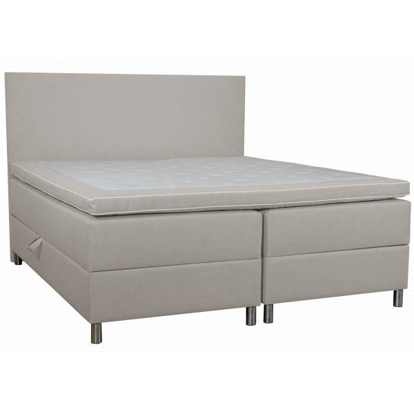 S�ng med f�rvaring beige 160x200 cm