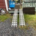 Kundbild Vikbara lastramper f�r �kgr�sklippare 680kg Werkraft 225cm: En rullstolsramp till stugan som...
