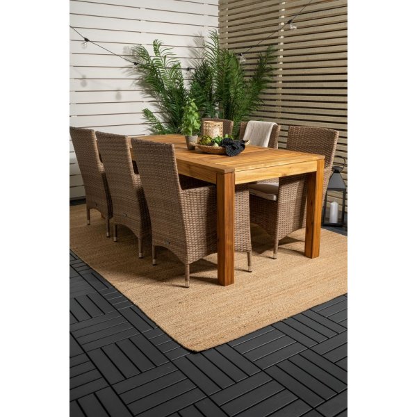 Prssebo Spisegruppe (200x90) - Natur - 6 Stole