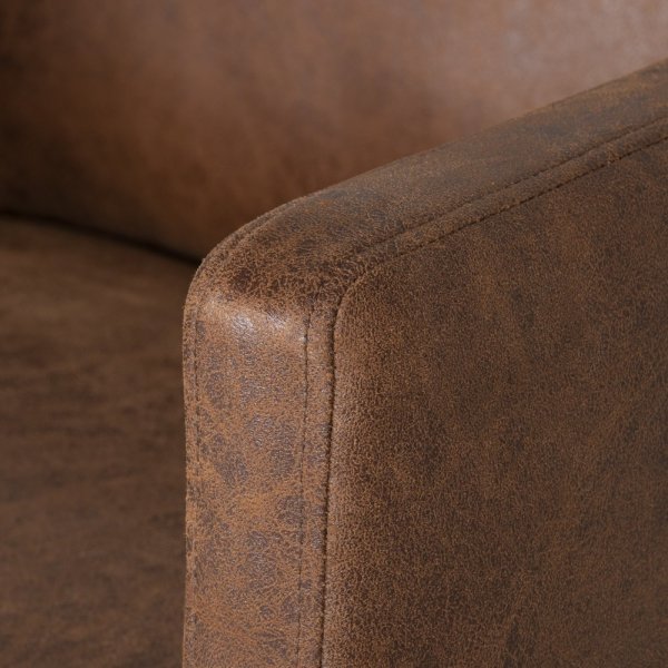 Vintage soffa 3-sits brun 223 cm