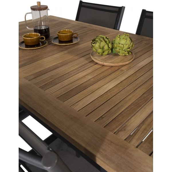 Dotorp Spisegruppe (160x90) - Sort/Natur - 4 Stole Dotorp Spisegruppe (160x90) - Sort/Natur - 4 Stole