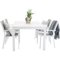 Holma Matgrupp (160x100) - Vit - 4 Stolar Holma Matgrupp (160x100) - Vit - 4 Stolar