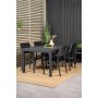 Holma Matgrupp (160x100) - Svart - 4 Stolar