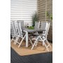 Ekens Matgrupp (160x90) - Vit/Gr - 6 Stolar