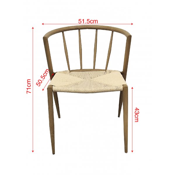 Stilren utestol i ekfinish med rep – Bella Stilren utestol i ekfinish med rep – Bella