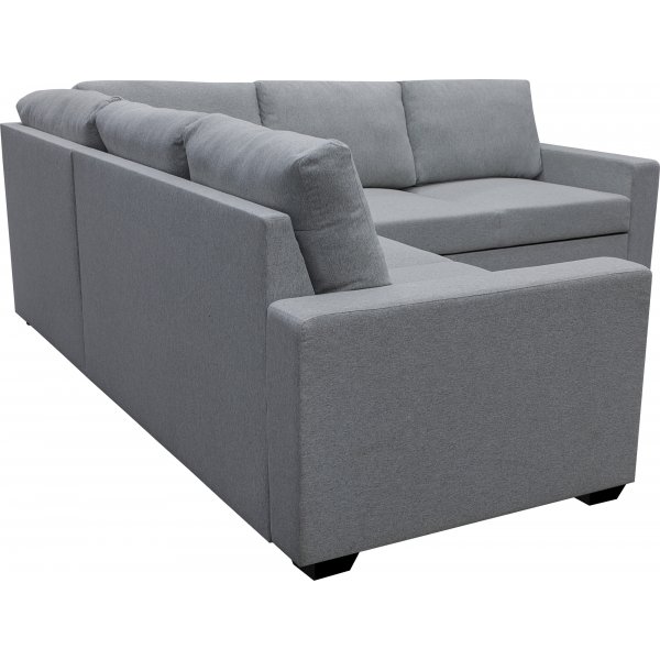 H�rnsoffa Belissa med b�ddfunktion och f�rvaring - 235x235 cm - m�rkgr�