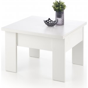 Serafin h�j och s�nkbart soffbord 80-160 x 80 cm - Vit