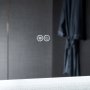 Badev�relsesspejl 140 x 100 cm med LED-belysning og antidug