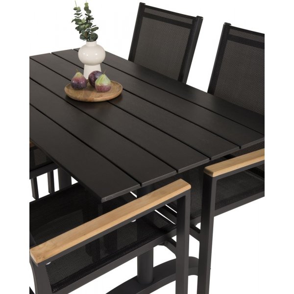 Dallaren Matgrupp (70x120) - Svart - 4 Stolar Dallaren Matgrupp (70x120) - Svart - 4 Stolar