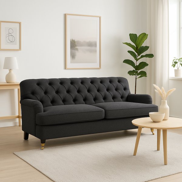 Soffa 3-sits 215 cm - M�rkgr� - Howard Barkley