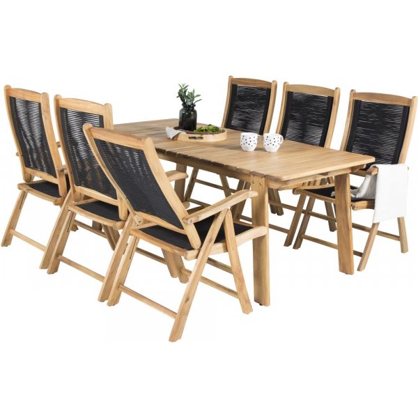 Malmby Matgrupp (180x90) - Natur - 6 Stolar