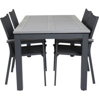 Ekenäs Matgrupp (152x90) - Svart/Grå - 4 Stolar Ekenäs Matgrupp (152x90) - Svart/Grå - 4 Stolar
