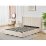 Sängram med sänggavel och förvaring 180 x 200 cm - Beige - Bianca Sängram med sänggavel och förvaring 180 x 200 cm - Beige - Bianca