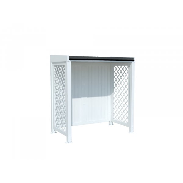 Modular Garden Skjul 1,8m� med kryssv�ggar - Vitlackerat