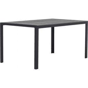 las vegas utebord 150x90 cm svart aintwood trädgårdsbord + textilimpregnering för utemöbler
