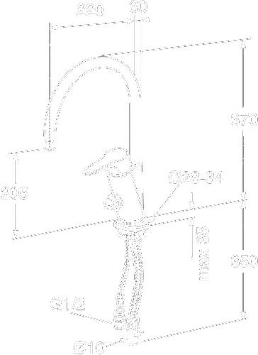 Gustavsberg Nautic köksblandare , hög pip, med avstängning Gustavsberg Nautic köksblandare , hög pip, med avstängning