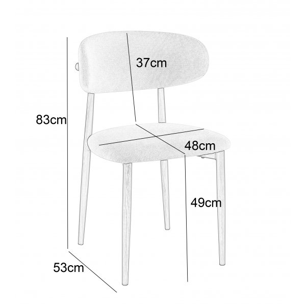 Ingrid matstol Beige/valn�t
