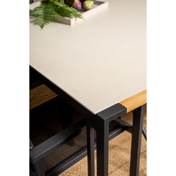 Tornsborg Matgrupp (200x100) - Svart/Grå - 6 Stolar Tornsborg Matgrupp (200x100) - Svart/Grå - 6 Stolar