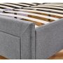 S�ngram med f�rvaring inklusive s�nggavel 160 x 200 cm gr�