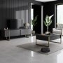 Lux TV-b�nk - Antracit/guld