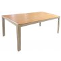 Las Vegas matbord 205x90cm - Beige / Tr + Textilimpregnering fr utembler