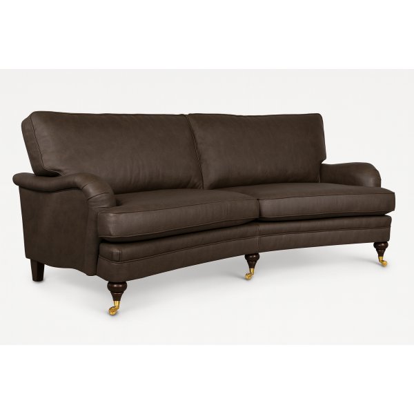 Soffa Howard London Premium 225 cm - M�rk gr�brun (l�derimitaion)