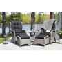 Orleans utembelset med sidobord - Gr cement