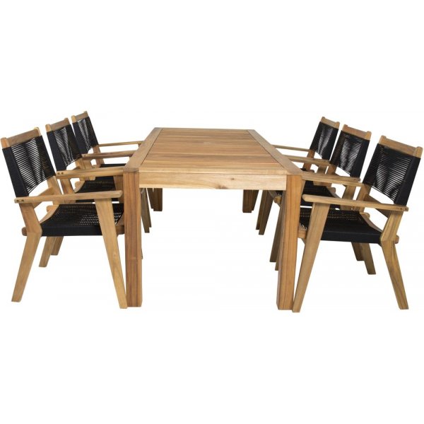 Prssebo Matgrupp (200x90) - Natur - 6 Stolar