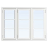 Träfönster - Kopplade 2+1 traditionsfönster - 3-luft - U-värde 1.3