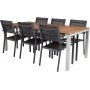 Salstad Spisegruppe (200x100)  Sort/Natur - 6 Stole