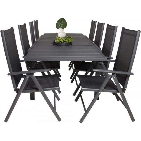 Holma Matgrupp (160x100) - Svart - 8 Stolar Holma Matgrupp (160x100) - Svart - 8 Stolar