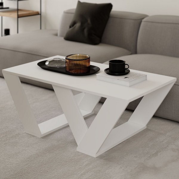 Pipra soffbord 110 x 60 cm - Vit
