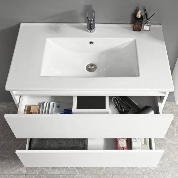 Badrumsmbler Perugia - Vit 80 cm