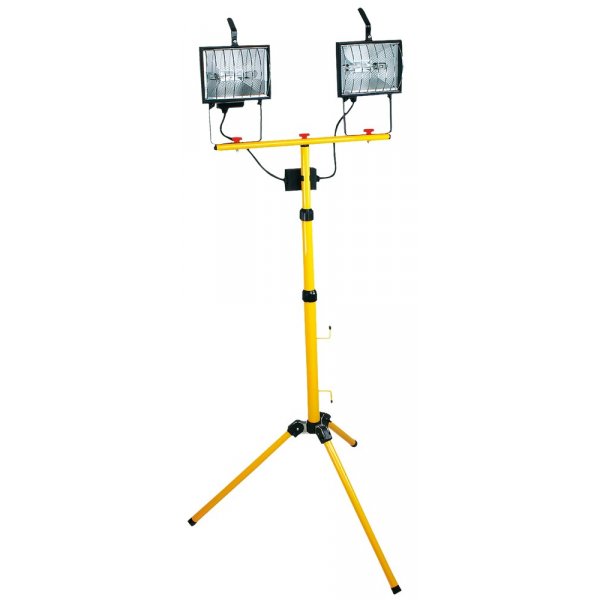 Halogenstrlkastare med stativ 2 x 400 W