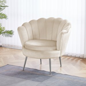 F�t�lj i beige sammet - Kingsley