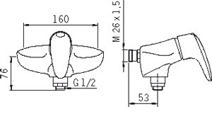 Oras Duschblandare, 160 cc Vega 1885