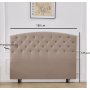 Sänggavel 180 cm bred rundad design - Beige Sänggavel 180 cm bred rundad design - Beige