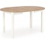 Matbord runt f�rl�ngningsbart ek/vit 102-142 cm - Berivan