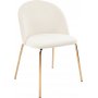 Stol beige sammet guldiga ben - Plaza