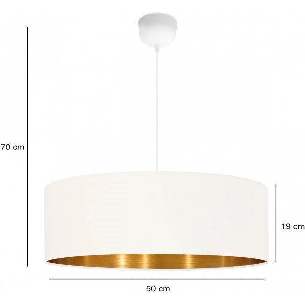 Kovrilo taklampa - Cream/guld