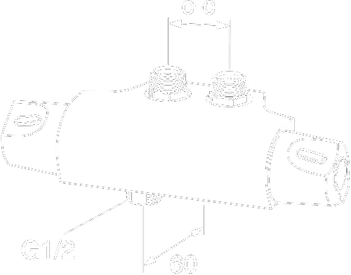 Gustavsberg Nautic termostat, 40 c-c, utlopp ned/anslut upp Gustavsberg Nautic termostat, 40 c-c, utlopp ned/anslut upp
