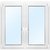 PVC-vindue | 3-glas | 2-fags | Åbner indad | U-værdi 0,96