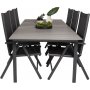Prssebo Matgrupp (224x100) - Svart/Gr - 6 Stolar