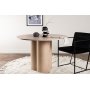 Matbord runt 110 cm Whitewash - Olivia