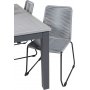 Ekens Matgrupp (152x90) - Svart/Gr - 4 Stolar