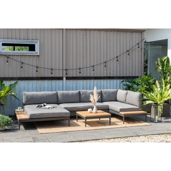 Lifestyle Garden Topaz Loungegruppe mit Tagesbett - Grau/Teak Lifestyle Garden Topaz Loungegruppe mit Tagesbett - Grau/Teak