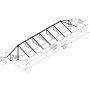 Canopia Lily French Entrtak 0,9 x 4,7 - Svart/klarglas