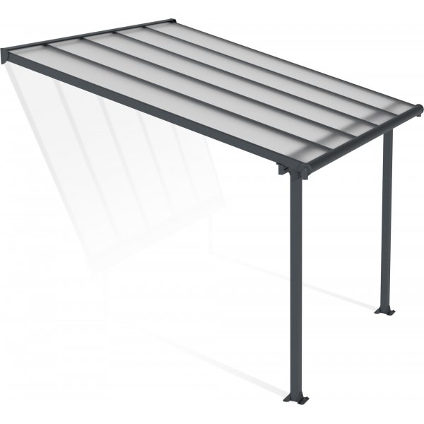 Canopia Olympia Altantag i Aluminium 3 x 3 - M�rkegr�/klart glas