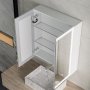 Spegelskp - Cortona | Mjukstngande dubbeldrrar | LED-belysning